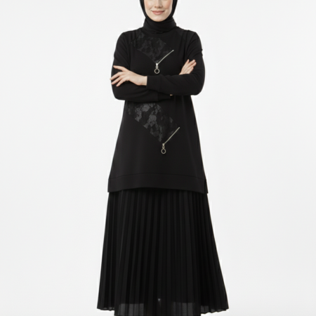 Örme Krep 1. Kalite Etekli Takım