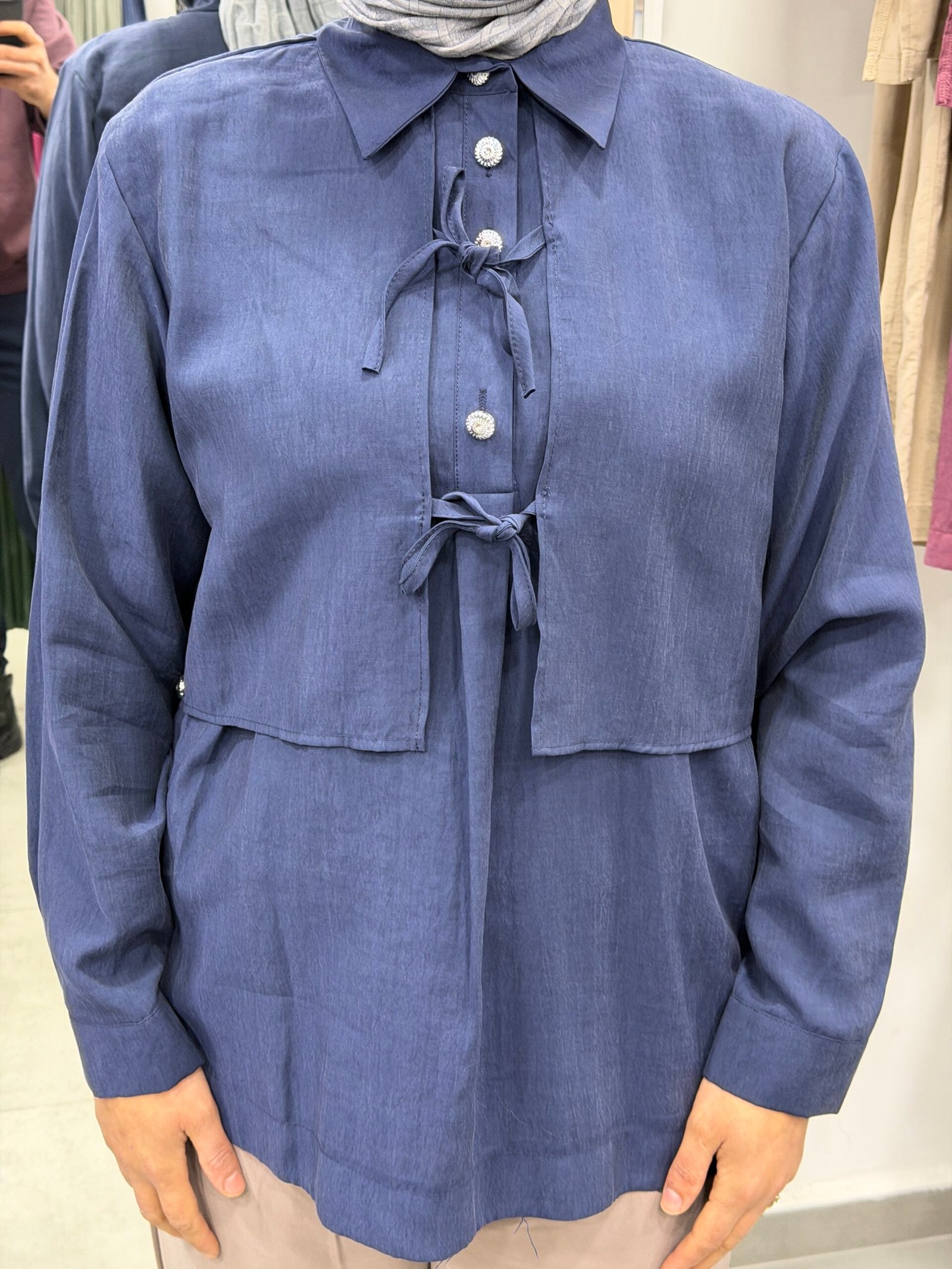 A Kalite Modal Fiyonk Detaylı Gömlek