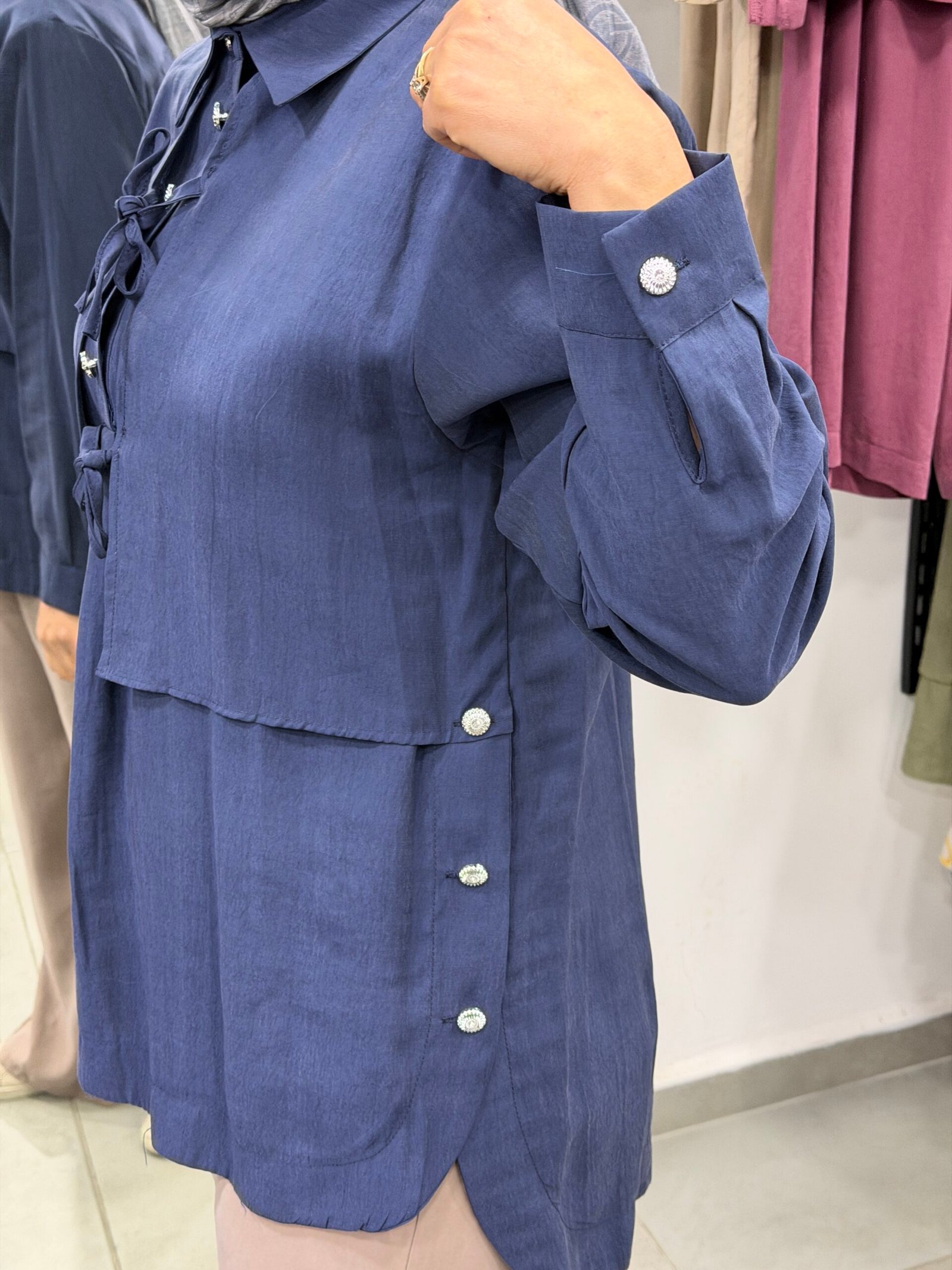 A Kalite Modal Fiyonk Detaylı Gömlek - Görsel 2