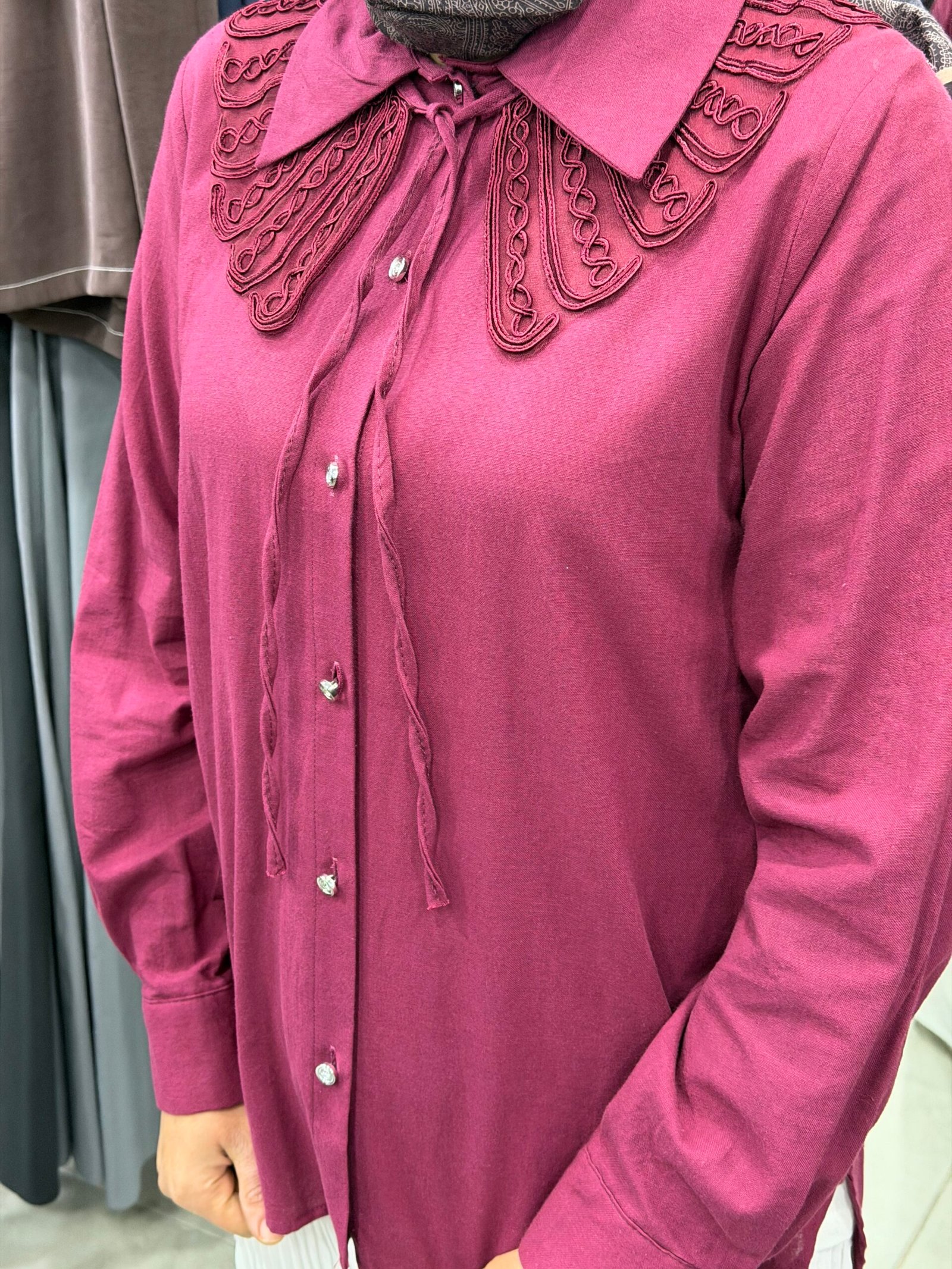 A kalite Keten Gömlek - Görsel 2