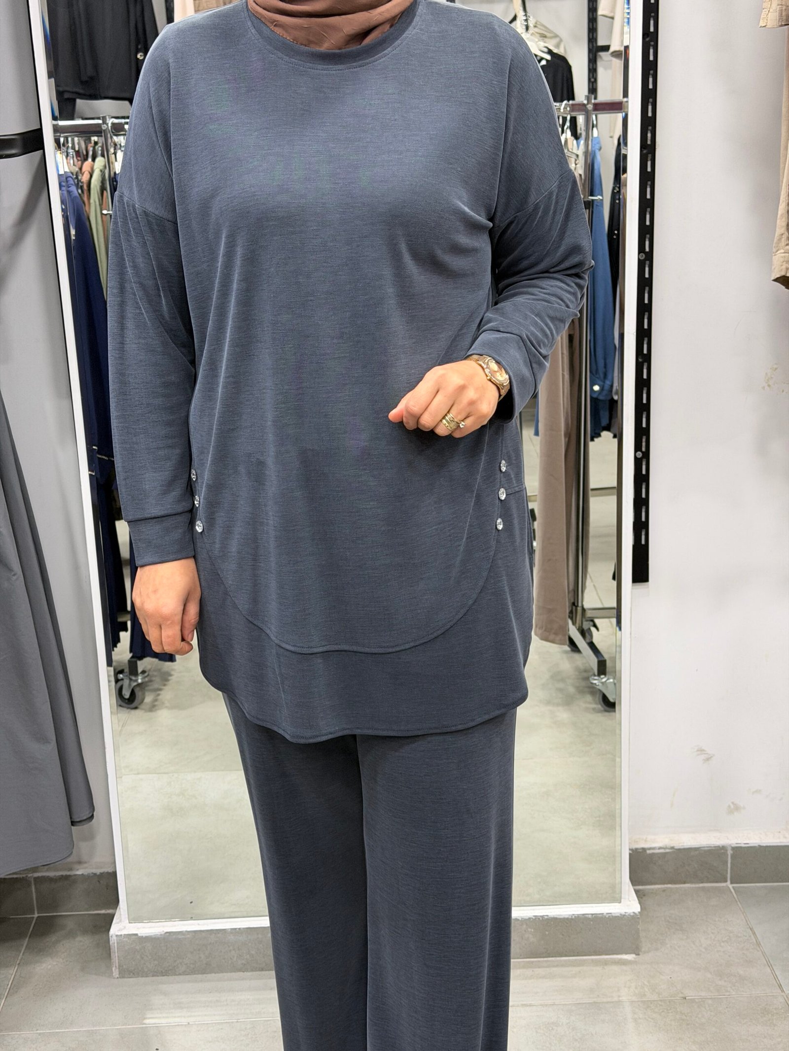 Basen Düğme Detaylı Pike - Görsel 2