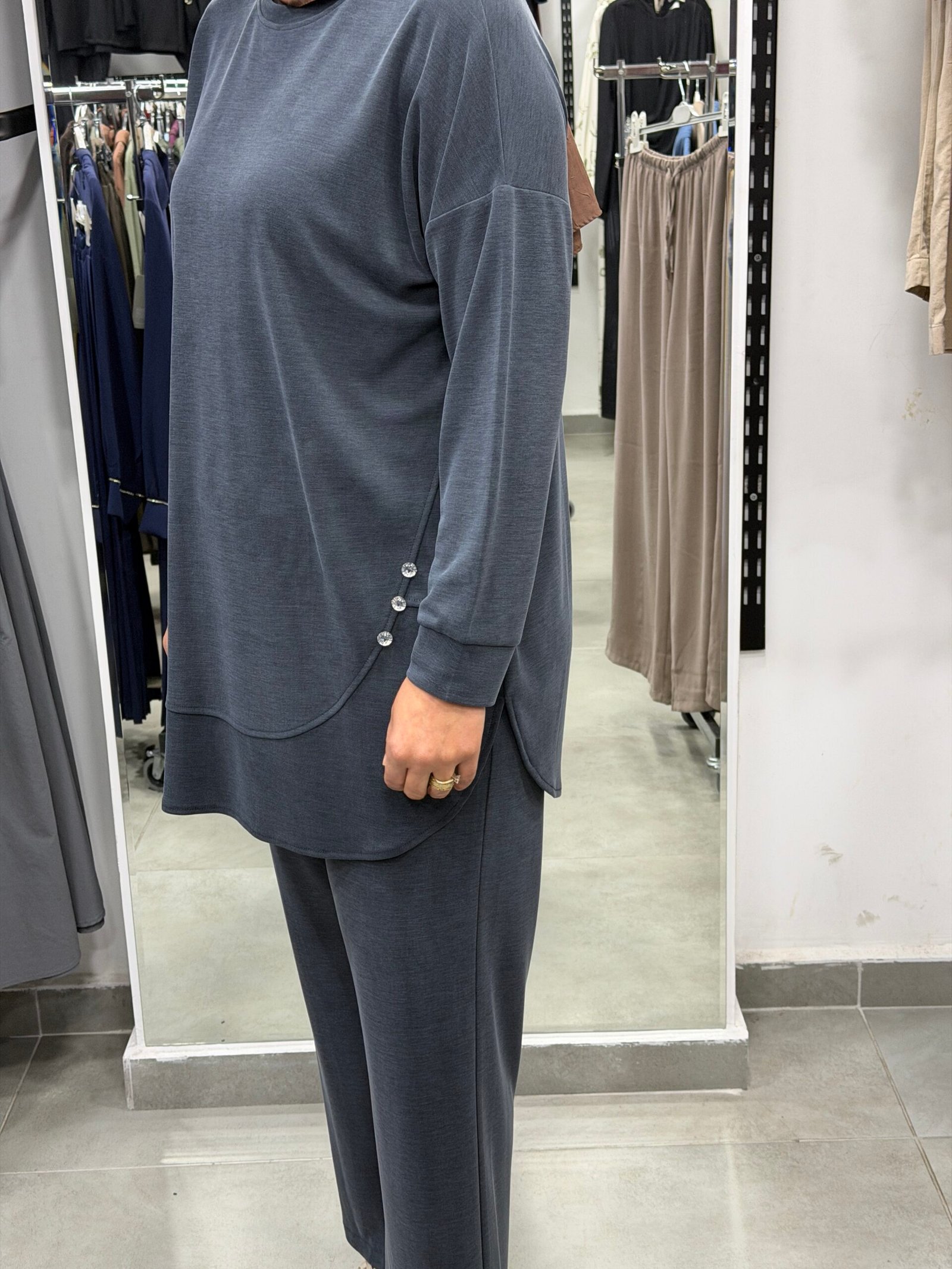 Basen Düğme Detaylı Pike - Görsel 4