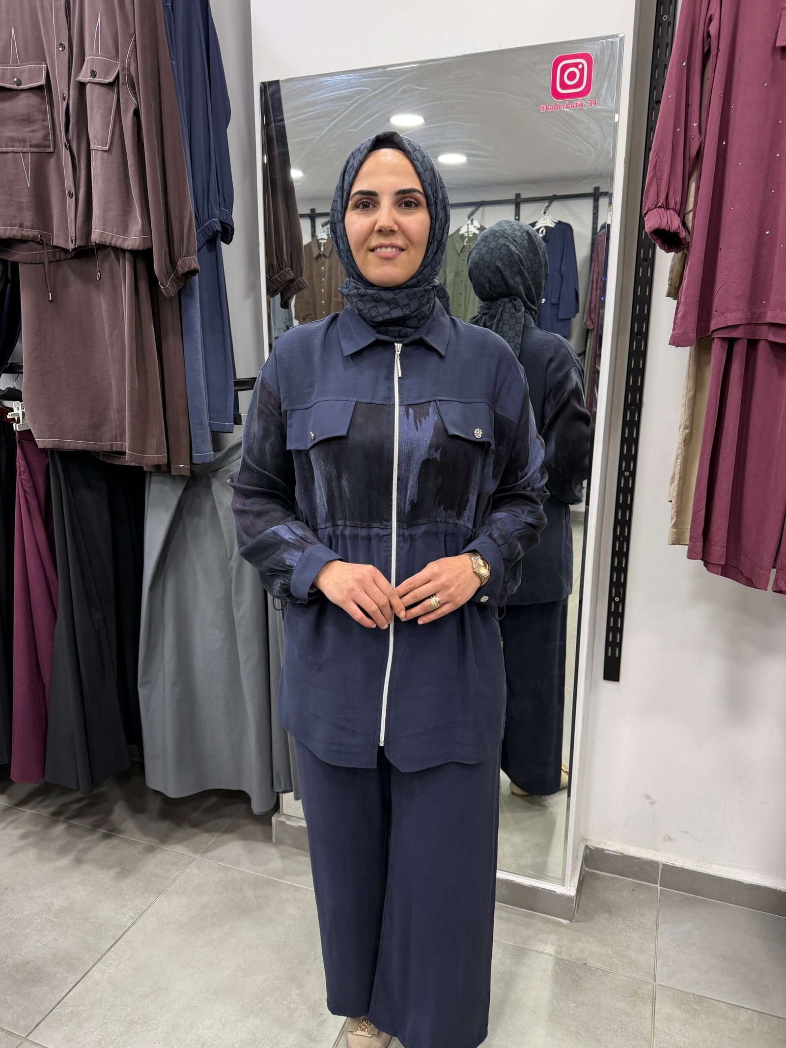 İpek ve Tensel Cupra Karışımılı Pantolonlu Takım - Görsel 2