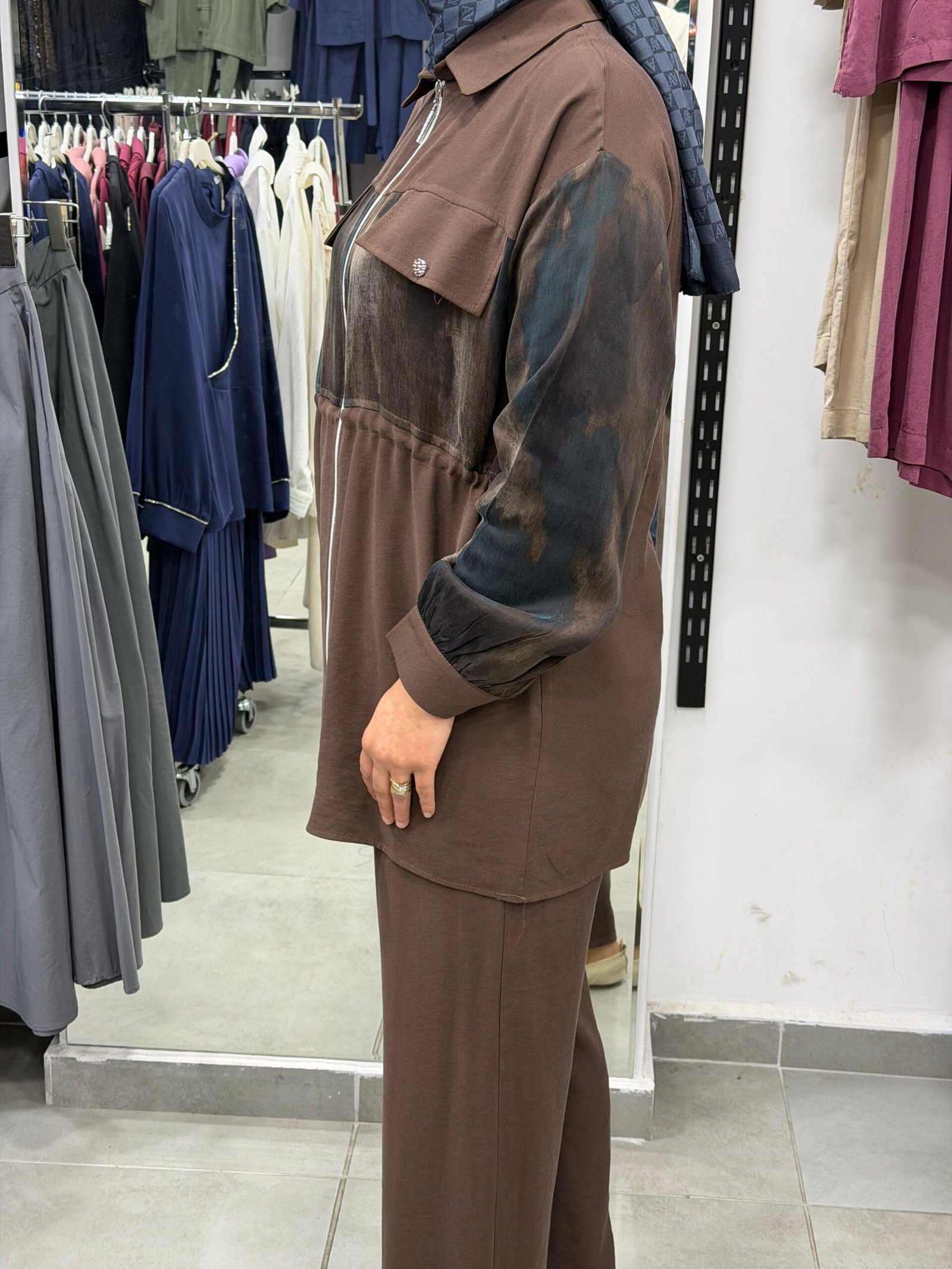 İpek ve Tensel Cupra Karışımılı Pantolonlu Takım - Görsel 9