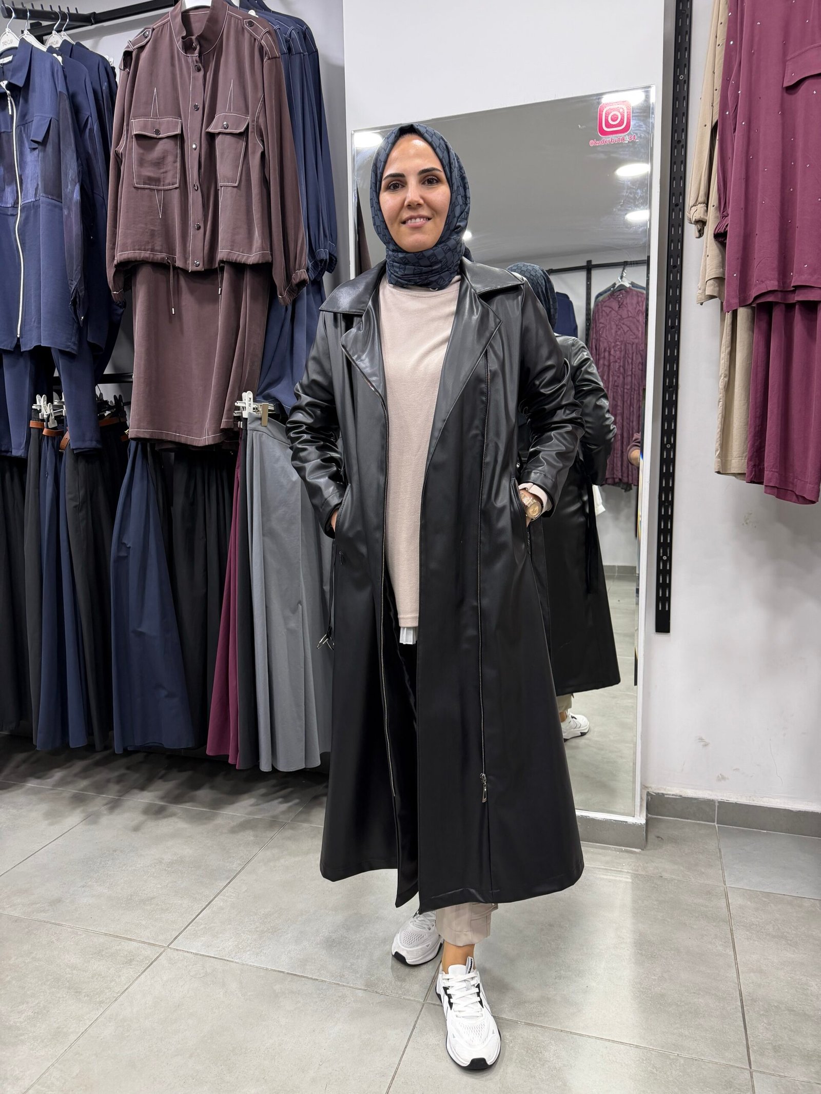 Deri Trençkot - Görsel 2