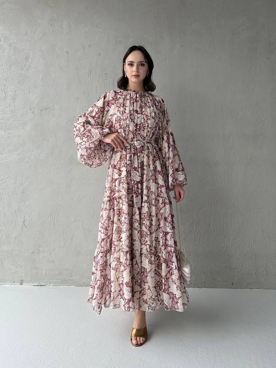 A Kalite İç Astarlı Şifon Elbise - Görsel 2