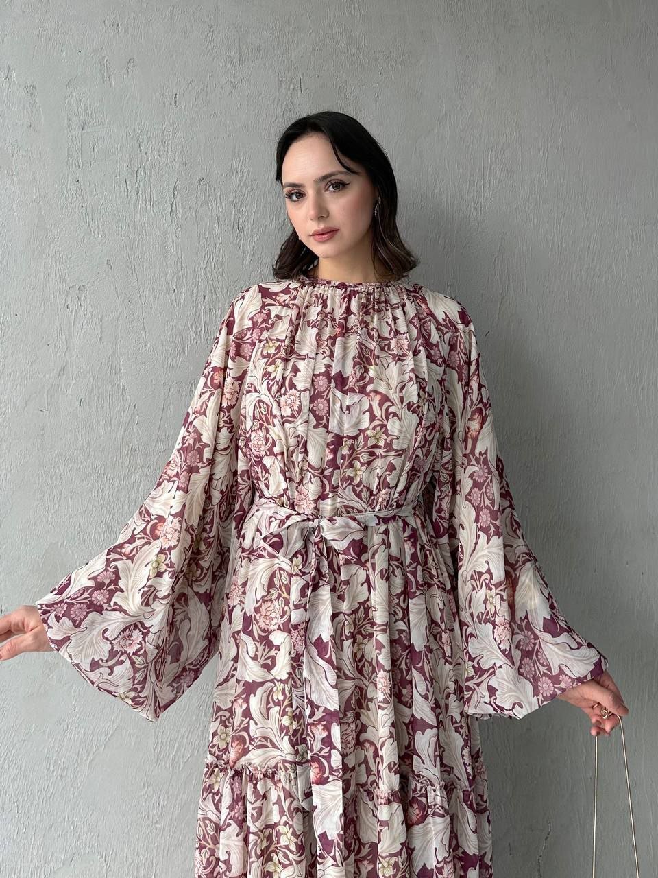 A Kalite İç Astarlı Şifon Elbise - Görsel 3