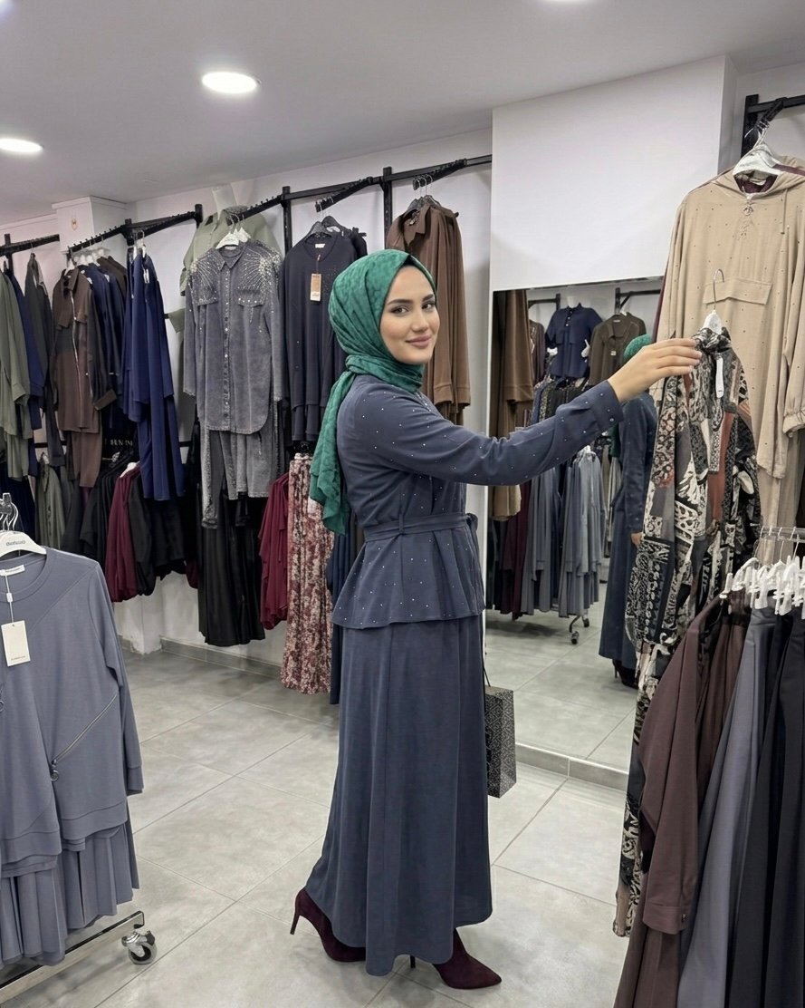 Premium Taş Detaylı Etekli Takım - Görsel 2