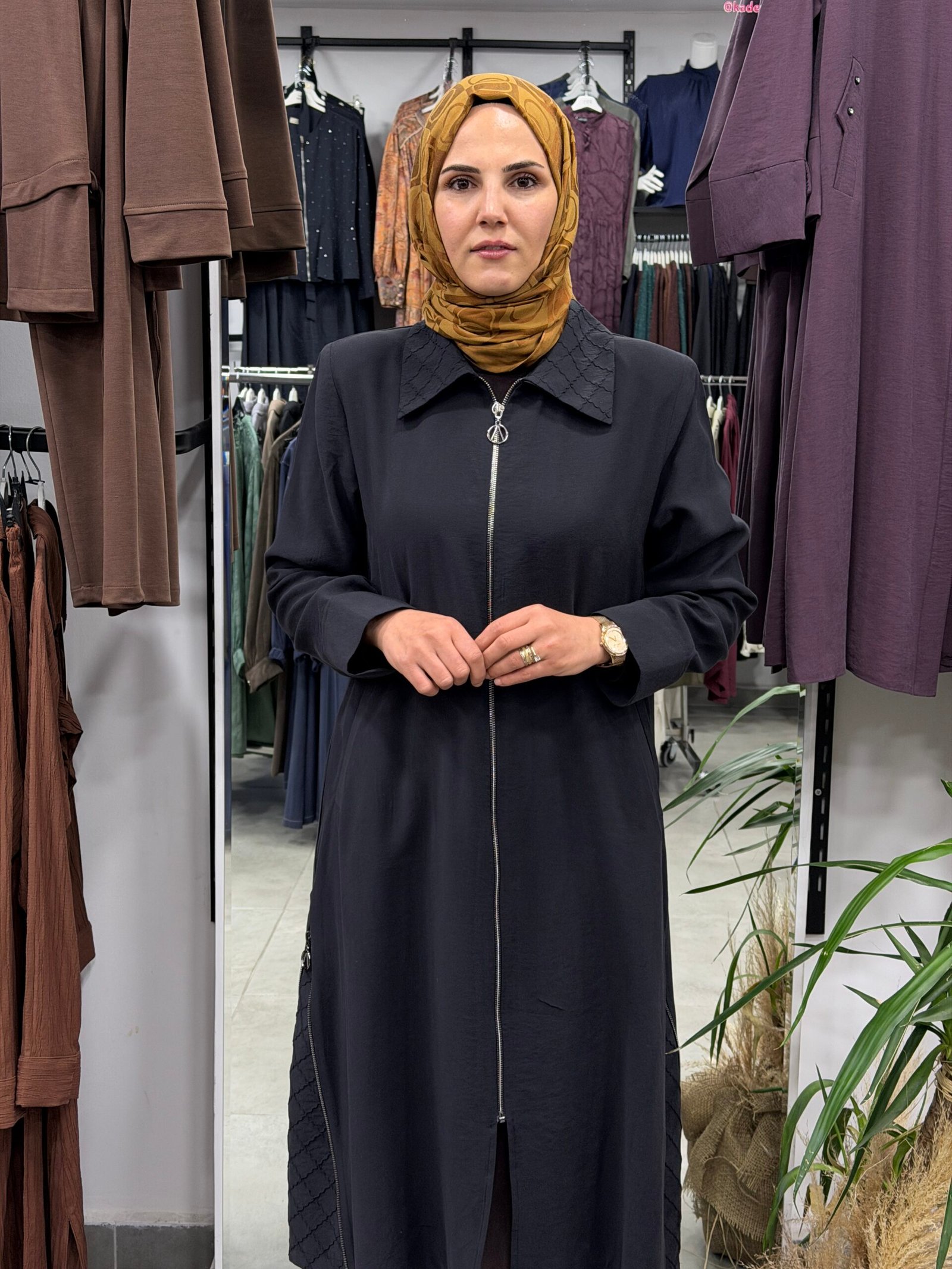 A Kalite Loli Fermuar Detaylı Kap