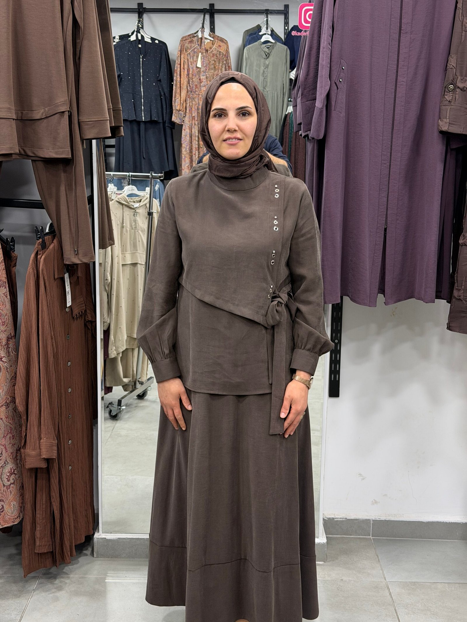 Tensel Cupra Asimetrik Detaylı Etekli Takım